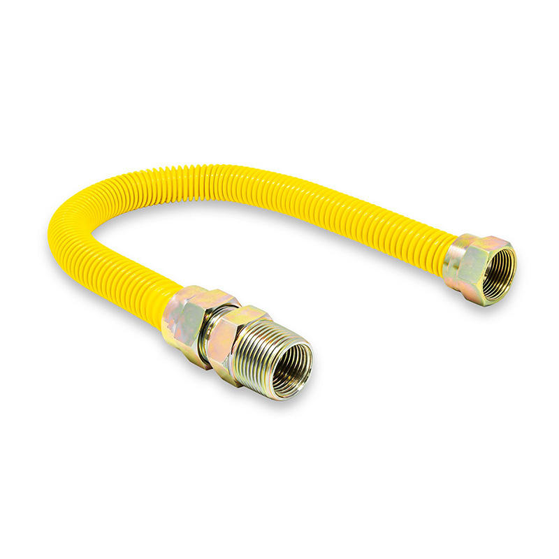 YELLOW EPOXY GAS CONNECTOR 1/2″ MIP x 3/8″ Flare